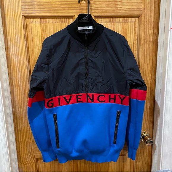 Givenchy Jackets & Coats Givenchy Half Zip Logo Jacket Poshmark